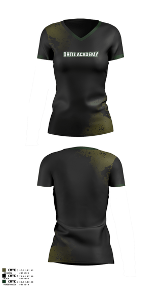 Womens Short Sleeve Vneck Shirt, ORTIZ ACADEMY, , Teamtime, Team time, sublimation, custom sports apparel, team uniforms, spirit wear, spiritwear, sports uniforms, custom shirts, team store, custom team store, fundraiser sports, apparel fundraiser