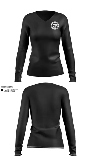 Womens Long Sleeve Vneck Shirt, Arkansas School for the Deaf and Blind, , Teamtime, Team time, sublimation, custom sports apparel, team uniforms, spirit wear, spiritwear, sports uniforms, custom shirts, team store, custom team store, fundraiser sports, apparel fundraiser