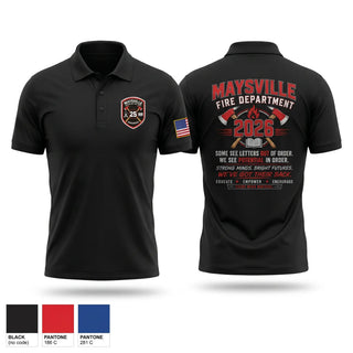 Short Sleeve Performance Polo, Maysville Fire Department, Fire Department, Teamtime, Team time, sublimation, custom sports apparel, team uniforms, spirit wear, spiritwear, sports uniforms, custom shirts, team store, custom team store, fundraiser sports, apparel fundraiser