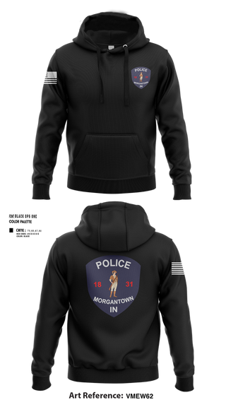 Hoodie, Morgantown Police Department, Police, Teamtime, Team time, sublimation, custom sports apparel, team uniforms, spirit wear, spiritwear, sports uniforms, custom shirts, team store, custom team store, fundraiser sports, apparel fundraiser