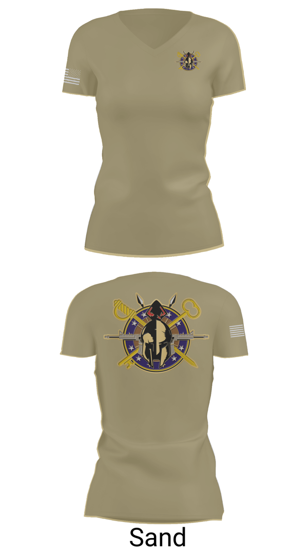 Womens Short Sleeve Vneck Shirt, A Company 68th DSSB 4ID, , Teamtime, Team time, sublimation, custom sports apparel, team uniforms, spirit wear, spiritwear, sports uniforms, custom shirts, team store, custom team store, fundraiser sports, apparel fundraiser