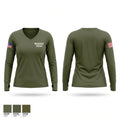 Warrant Squad Women's Long Sleeve V-neck Shirt - 1