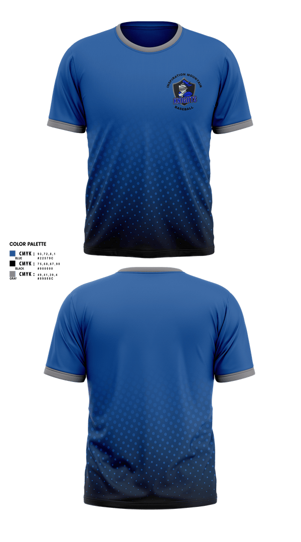 Short Sleeve Performance Shirt, Inspiration Mountain Knights, Baseball, Teamtime, Team time, sublimation, custom sports apparel, team uniforms, spirit wear, spiritwear, sports uniforms, custom shirts, team store, custom team store, fundraiser sports, apparel fundraiser