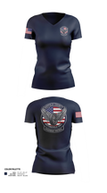 SCPD Motorcycle Unit 71212089 Women's Short Sleeve V-neck Shirt - 30