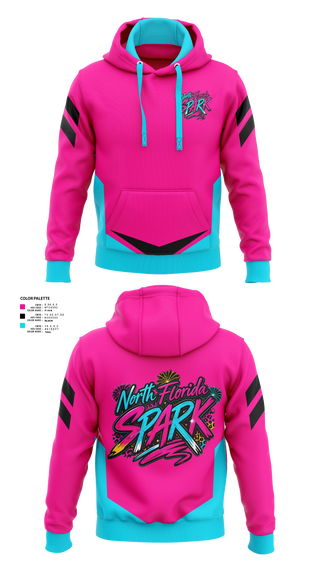 Hoodie, North Florida Spark, Softball, Teamtime, Team time, sublimation, custom sports apparel, team uniforms, spirit wear, spiritwear, sports uniforms, custom shirts, team store, custom team store, fundraiser sports, apparel fundraiser