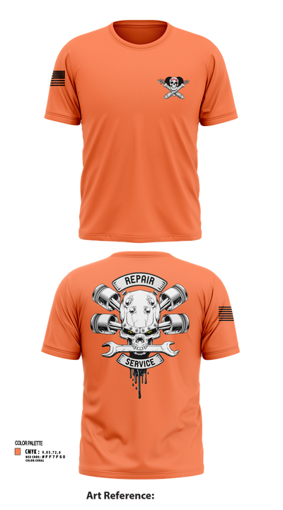 1-320th FAR FOX CO 66582202 Short Sleeve Performance Shirt - 105