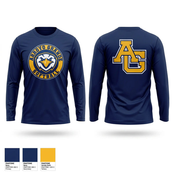 Long Sleeve Performance Shirt, Arroyo Grande Eagles, Softball, Teamtime, Team time, sublimation, custom sports apparel, team uniforms, spirit wear, spiritwear, sports uniforms, custom shirts, team store, custom team store, fundraiser sports, apparel fundraiser