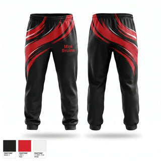 Sweatpants, Mini Bruins, Cheer, Teamtime, Team time, sublimation, custom sports apparel, team uniforms, spirit wear, spiritwear, sports uniforms, custom shirts, team store, custom team store, fundraiser sports, apparel fundraiser