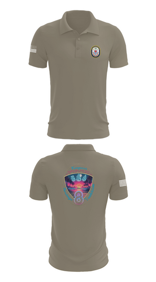 Short Sleeve Performance Polo, USS Bougainville CPO, , Teamtime, Team time, sublimation, custom sports apparel, team uniforms, spirit wear, spiritwear, sports uniforms, custom shirts, team store, custom team store, fundraiser sports, apparel fundraiser