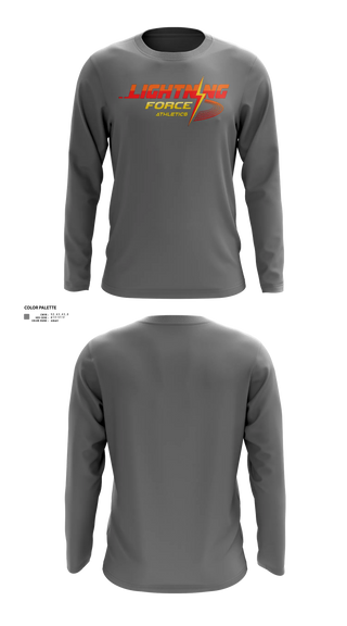 Long Sleeve Performance Shirt, Lightning Force Athletics, Track & Field, Teamtime, Team time, sublimation, custom sports apparel, team uniforms, spirit wear, spiritwear, sports uniforms, custom shirts, team store, custom team store, fundraiser sports, apparel fundraiser