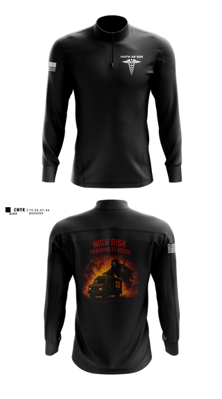 Quarter Zip Jacket, 194th AR BDE HRT Medics, Army, Teamtime, Team time, sublimation, custom sports apparel, team uniforms, spirit wear, spiritwear, sports uniforms, custom shirts, team store, custom team store, fundraiser sports, apparel fundraiser