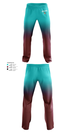 Sweatpants, Gladys Jung Cranes Cross Country, Cross Country, Teamtime, Team time, sublimation, custom sports apparel, team uniforms, spirit wear, spiritwear, sports uniforms, custom shirts, team store, custom team store, fundraiser sports, apparel fundraiser