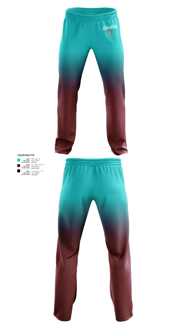 Sweatpants, Gladys Jung Cranes Cross Country, Cross Country, Teamtime, Team time, sublimation, custom sports apparel, team uniforms, spirit wear, spiritwear, sports uniforms, custom shirts, team store, custom team store, fundraiser sports, apparel fundraiser