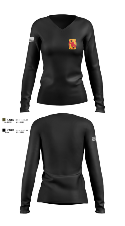 69th ADA 16830028 Women's Long Sleeve V-neck Shirt - 1