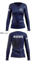 Madelia Health EMS Women's Long Sleeve V-neck Shirt - 11