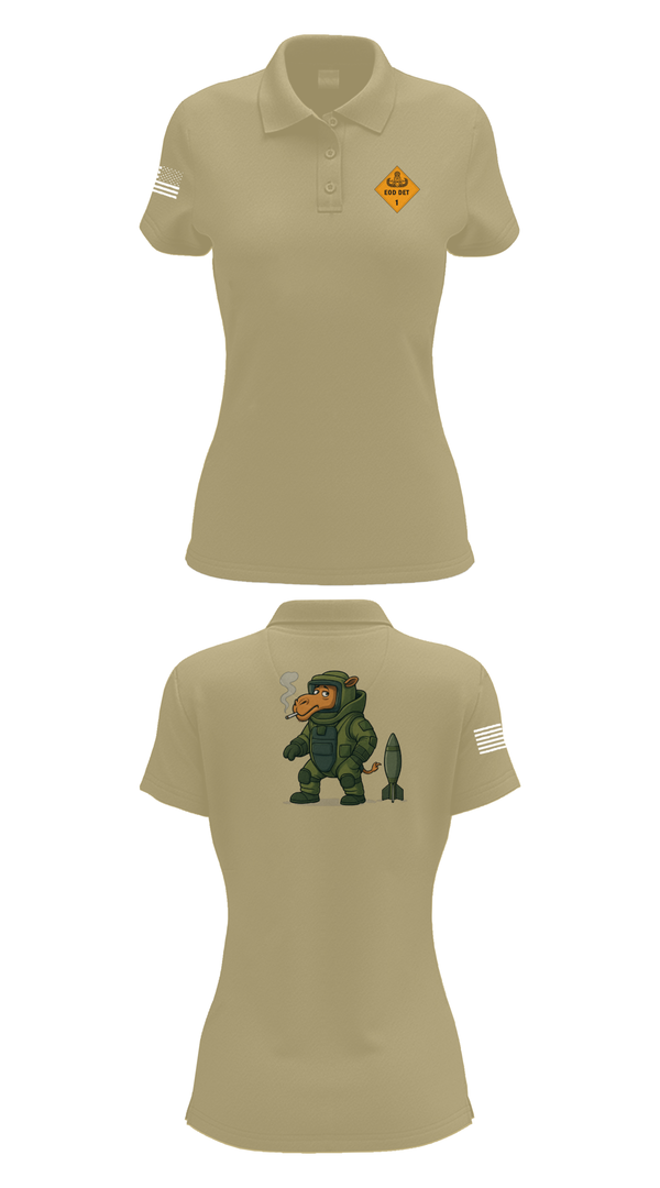 Womens Short Sleeve Performance Polo, 1st EOD DET, , Teamtime, Team time, sublimation, custom sports apparel, team uniforms, spirit wear, spiritwear, sports uniforms, custom shirts, team store, custom team store, fundraiser sports, apparel fundraiser