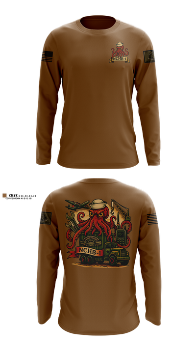 Navy cargo handling battalion One Long Sleeve Performance Shirt 1