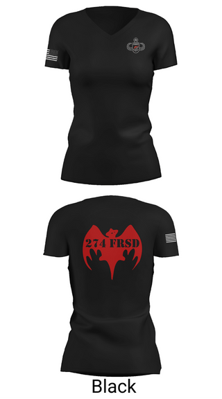 Womens Short Sleeve Vneck Shirt, 274th FRSD (Airborne), Army, Teamtime, Team time, sublimation, custom sports apparel, team uniforms, spirit wear, spiritwear, sports uniforms, custom shirts, team store, custom team store, fundraiser sports, apparel fundraiser