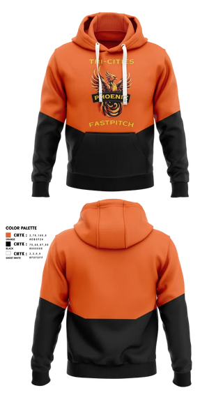 Hoodie, Tri-Cities Phoenix, Softball, Teamtime, Team time, sublimation, custom sports apparel, team uniforms, spirit wear, spiritwear, sports uniforms, custom shirts, team store, custom team store, fundraiser sports, apparel fundraiser