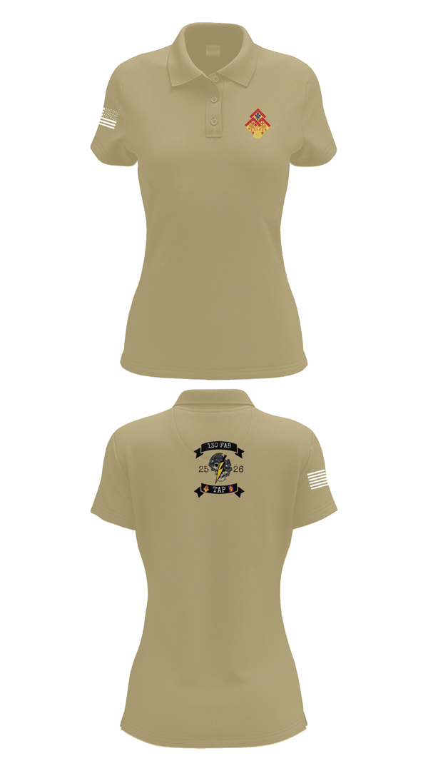 Womens Short Sleeve Performance Polo, 130th FAB Target Acquisition Platoon, , Teamtime, Team time, sublimation, custom sports apparel, team uniforms, spirit wear, spiritwear, sports uniforms, custom shirts, team store, custom team store, fundraiser sports, apparel fundraiser