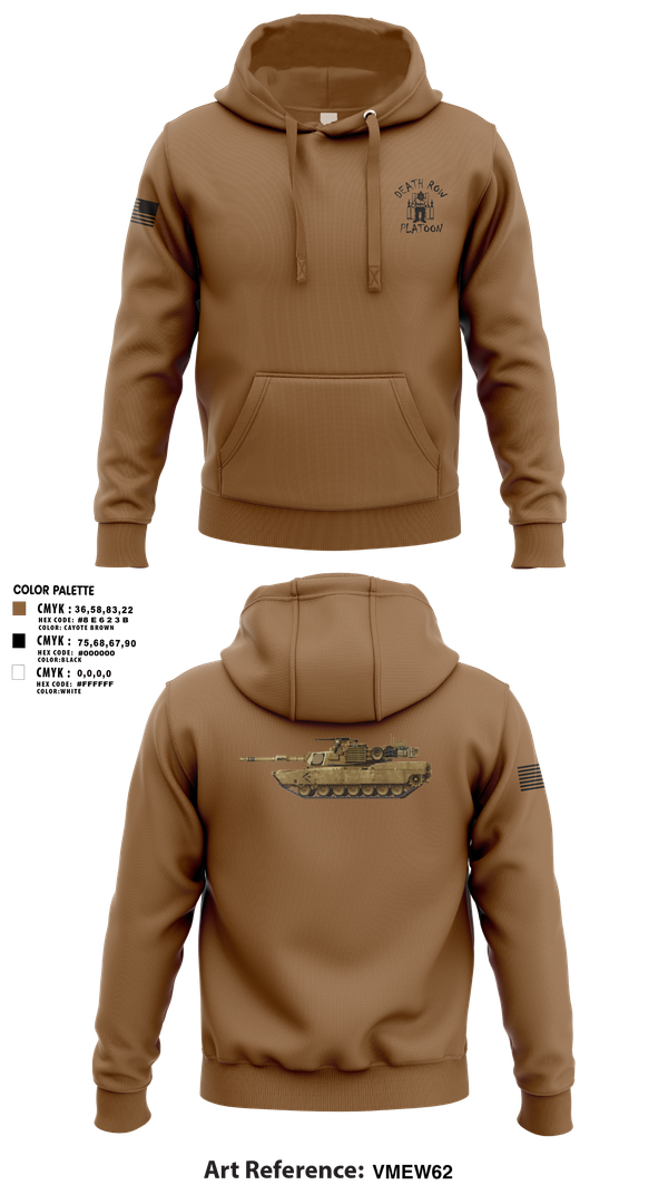 Hoodie, Death Row Platoon, Tomahawk Troop, 5/4 CAV, 2ABCT, 1ID, , Teamtime, Team time, sublimation, custom sports apparel, team uniforms, spirit wear, spiritwear, sports uniforms, custom shirts, team store, custom team store, fundraiser sports, apparel fundraiser