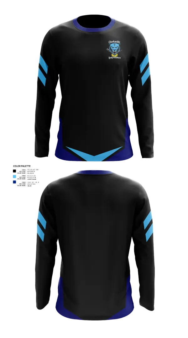 Long Sleeve Performance Shirt, Clarksville Lady Panters, Softball, Teamtime, Team time, sublimation, custom sports apparel, team uniforms, spirit wear, spiritwear, sports uniforms, custom shirts, team store, custom team store, fundraiser sports, apparel fundraiser