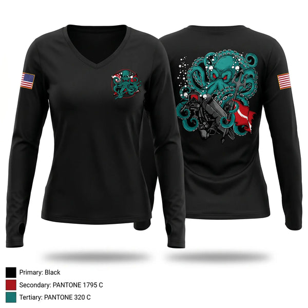 Womens Long Sleeve Vneck Shirt, Smithfield Fire, Fire Department, Teamtime, Team time, sublimation, custom sports apparel, team uniforms, spirit wear, spiritwear, sports uniforms, custom shirts, team store, custom team store, fundraiser sports, apparel fundraiser