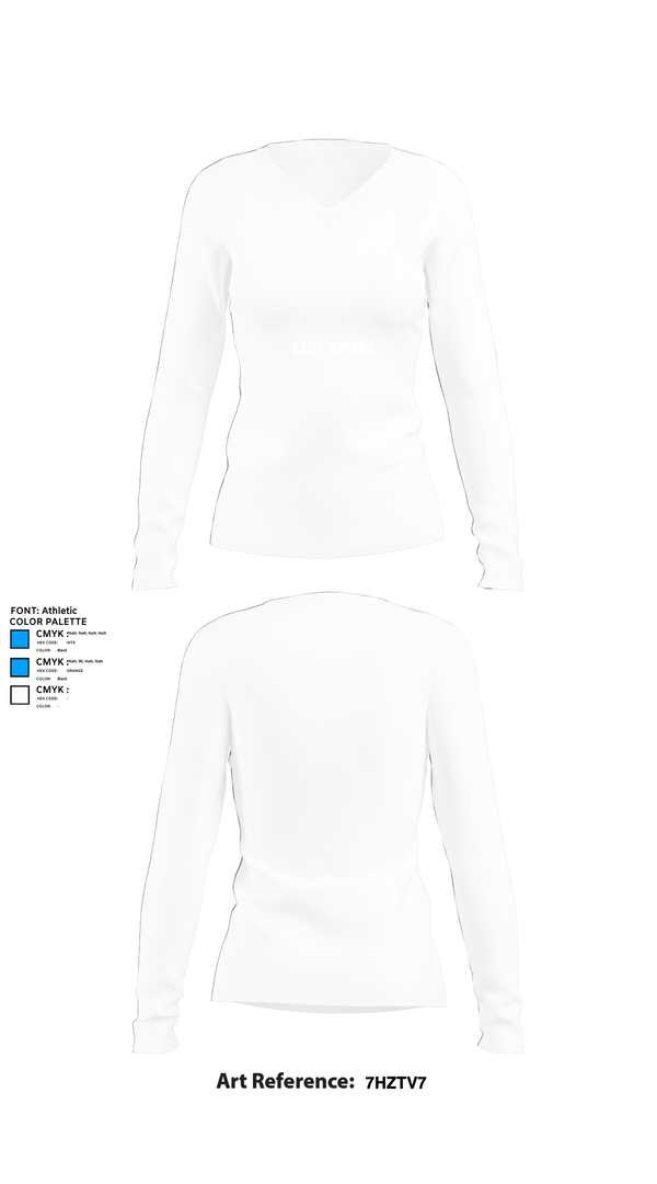 Womens Long Sleeve Vneck Shirt, Lady Titans, Softball, Teamtime, Team time, sublimation, custom sports apparel, team uniforms, spirit wear, spiritwear, sports uniforms, custom shirts, team store, custom team store, fundraiser sports, apparel fundraiser