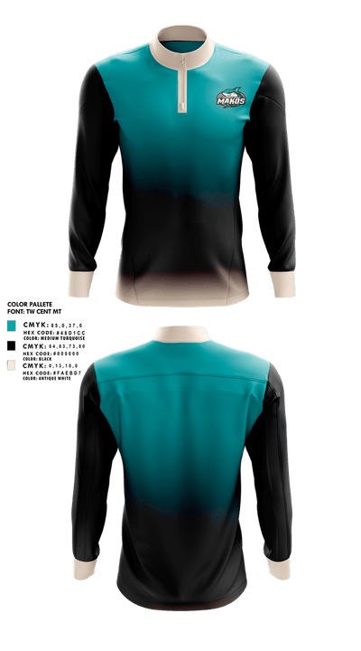 Tampa Bay Makos  Quarter Zip Jacket - 1