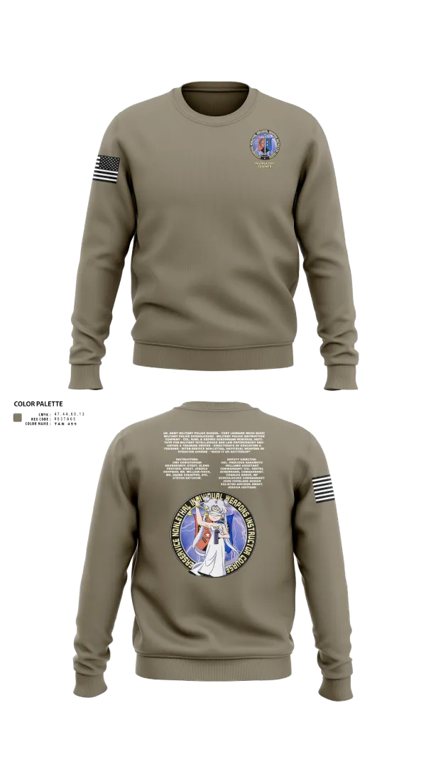 Crew Neck Sweatshirt, Fort Leonard Wood Basic Military Police Schoolhouse Instructors & Faculty, , Teamtime, Team time, sublimation, custom sports apparel, team uniforms, spirit wear, spiritwear, sports uniforms, custom shirts, team store, custom team store, fundraiser sports, apparel fundraiser