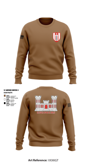 Crew Neck Sweatshirt, 450th / 485th ACPs, Army, Teamtime, Team time, sublimation, custom sports apparel, team uniforms, spirit wear, spiritwear, sports uniforms, custom shirts, team store, custom team store, fundraiser sports, apparel fundraiser