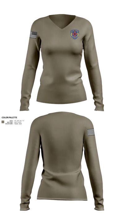 Free State “DUSTOFF” 90438424 Women's Long Sleeve V-neck Shirt - 23