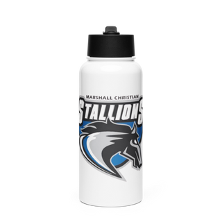 Marshall Christian 10503810 Stainless Steel Water Bottle with a Straw Lid