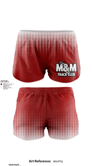 Womens Shorts, M & M Track Club-Greenville, Texas, Track & Field, Teamtime, Team time, sublimation, custom sports apparel, team uniforms, spirit wear, spiritwear, sports uniforms, custom shirts, team store, custom team store, fundraiser sports, apparel fundraiser