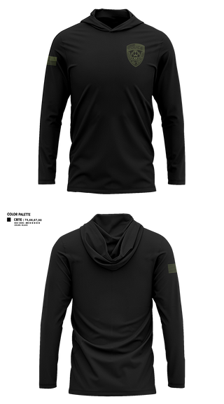 Long Sleeve Performance Shirt with hood, Joliet Police K-9 Unit, Police, Teamtime, Team time, sublimation, custom sports apparel, team uniforms, spirit wear, spiritwear, sports uniforms, custom shirts, team store, custom team store, fundraiser sports, apparel fundraiser