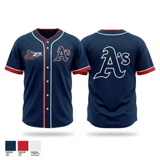 Full Button Baseball Jersey, Little Rock A’s, Baseball, Teamtime, Team time, sublimation, custom sports apparel, team uniforms, spirit wear, spiritwear, sports uniforms, custom shirts, team store, custom team store, fundraiser sports, apparel fundraiser