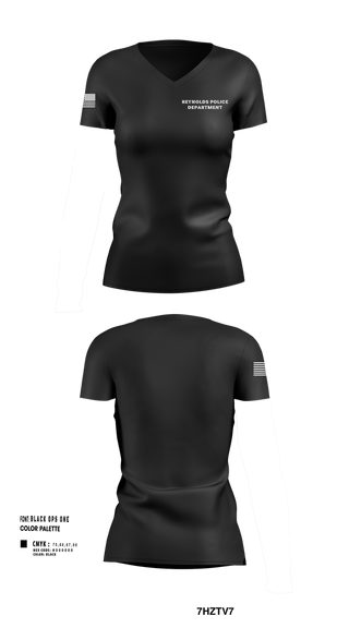 Womens Short Sleeve Vneck Shirt, Reynolds Police Department, , Teamtime, Team time, sublimation, custom sports apparel, team uniforms, spirit wear, spiritwear, sports uniforms, custom shirts, team store, custom team store, fundraiser sports, apparel fundraiser