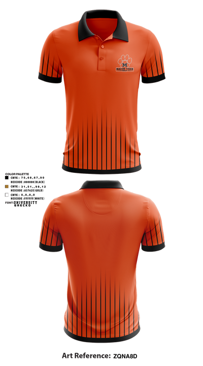 Macon Tiger Golf 16670206 Short Sleeve Performance Polo - 1