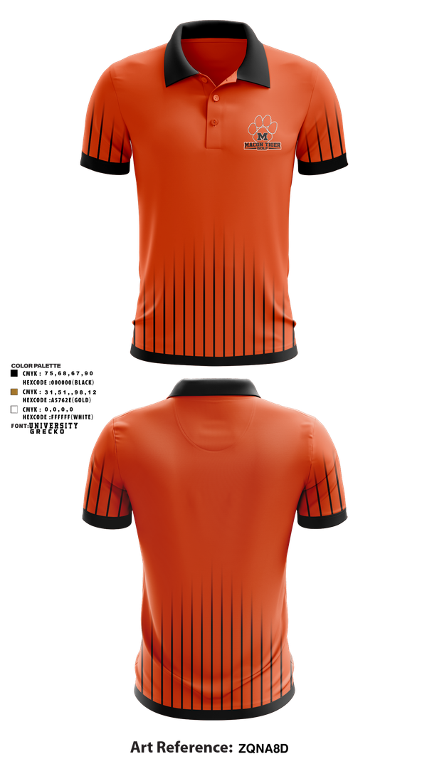 Short Sleeve Performance Polo, Macon Tiger Golf, Golf, Teamtime, Team time, sublimation, custom sports apparel, team uniforms, spirit wear, spiritwear, sports uniforms, custom shirts, team store, custom team store, fundraiser sports, apparel fundraiser