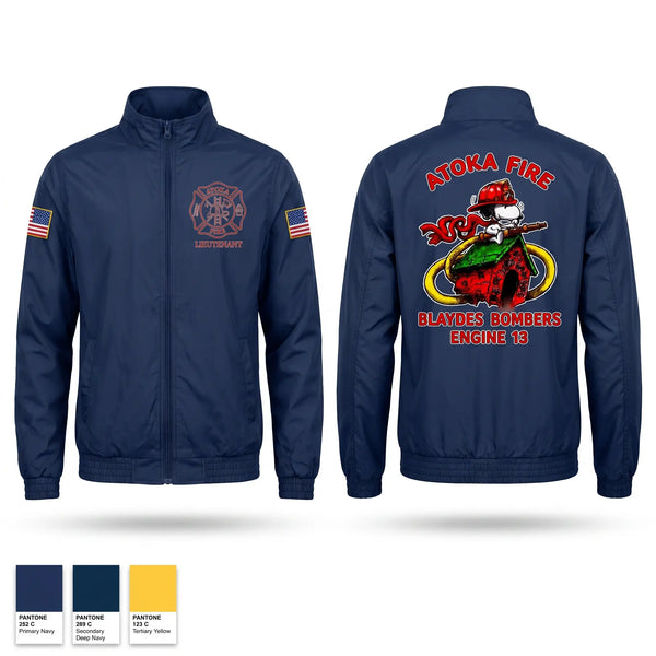 Windbreaker, Atoka Fire, Fire Department, Teamtime, Team time, sublimation, custom sports apparel, team uniforms, spirit wear, spiritwear, sports uniforms, custom shirts, team store, custom team store, fundraiser sports, apparel fundraiser