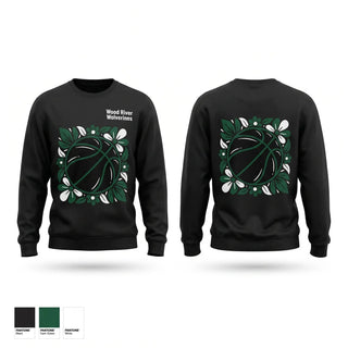 Crew Neck Sweatshirt, Wood River Wolverines, Women's Basketball, Teamtime, Team time, sublimation, custom sports apparel, team uniforms, spirit wear, spiritwear, sports uniforms, custom shirts, team store, custom team store, fundraiser sports, apparel fundraiser