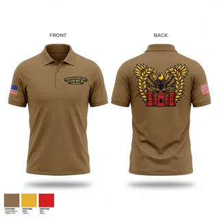 Short Sleeve Performance Polo, Engineer WOBC Class 26-001, Army, Teamtime, Team time, sublimation, custom sports apparel, team uniforms, spirit wear, spiritwear, sports uniforms, custom shirts, team store, custom team store, fundraiser sports, apparel fundraiser
