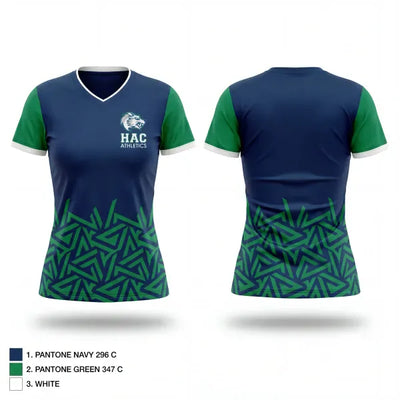 HAC WOLVES 21409879 Women's Short Sleeve V-neck Shirt - 1