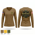 Military Police Investigations Women's Long Sleeve V-neck Shirt - 1