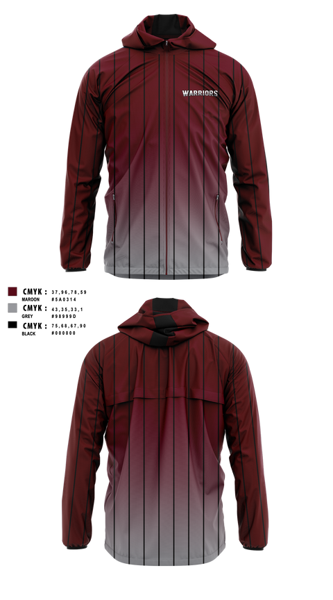 Windbreaker, Warriors, Softball, Teamtime, Team time, sublimation, custom sports apparel, team uniforms, spirit wear, spiritwear, sports uniforms, custom shirts, team store, custom team store, fundraiser sports, apparel fundraiser