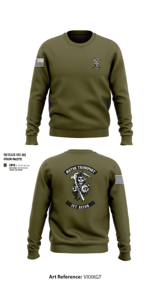 Crew Neck Sweatshirt, 1st Recon, , Teamtime, Team time, sublimation, custom sports apparel, team uniforms, spirit wear, spiritwear, sports uniforms, custom shirts, team store, custom team store, fundraiser sports, apparel fundraiser
