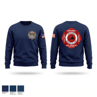 Crew Neck Sweatshirt, Roanoke City, Fire Department, Teamtime, Team time, sublimation, custom sports apparel, team uniforms, spirit wear, spiritwear, sports uniforms, custom shirts, team store, custom team store, fundraiser sports, apparel fundraiser