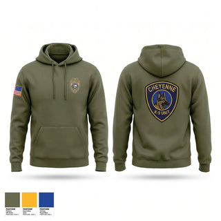 Hoodie, Cheyenne pd k9, Police, Teamtime, Team time, sublimation, custom sports apparel, team uniforms, spirit wear, spiritwear, sports uniforms, custom shirts, team store, custom team store, fundraiser sports, apparel fundraiser
