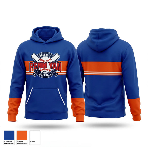 Hoodie, Penn Yan Youth Baseball, Baseball, Teamtime, Team time, sublimation, custom sports apparel, team uniforms, spirit wear, spiritwear, sports uniforms, custom shirts, team store, custom team store, fundraiser sports, apparel fundraiser
