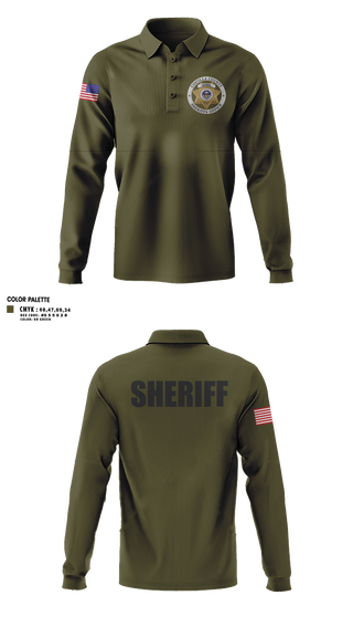 Long Sleeve Performance Polo, Costilla County Sheriff's Office, Police, Teamtime, Team time, sublimation, custom sports apparel, team uniforms, spirit wear, spiritwear, sports uniforms, custom shirts, team store, custom team store, fundraiser sports, apparel fundraiser